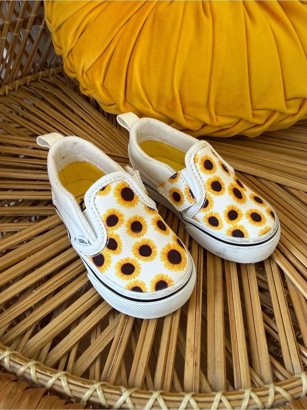 Vans Sunflower Slip-On Sneakers Toddler Size 5.5